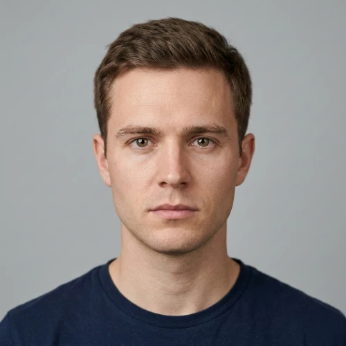 Plain ID-style headshot used as the only input
