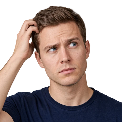 Confused reaction face generated from the same photo