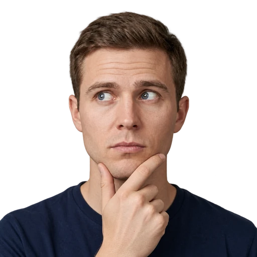 Thinking reaction face generated from the same photo